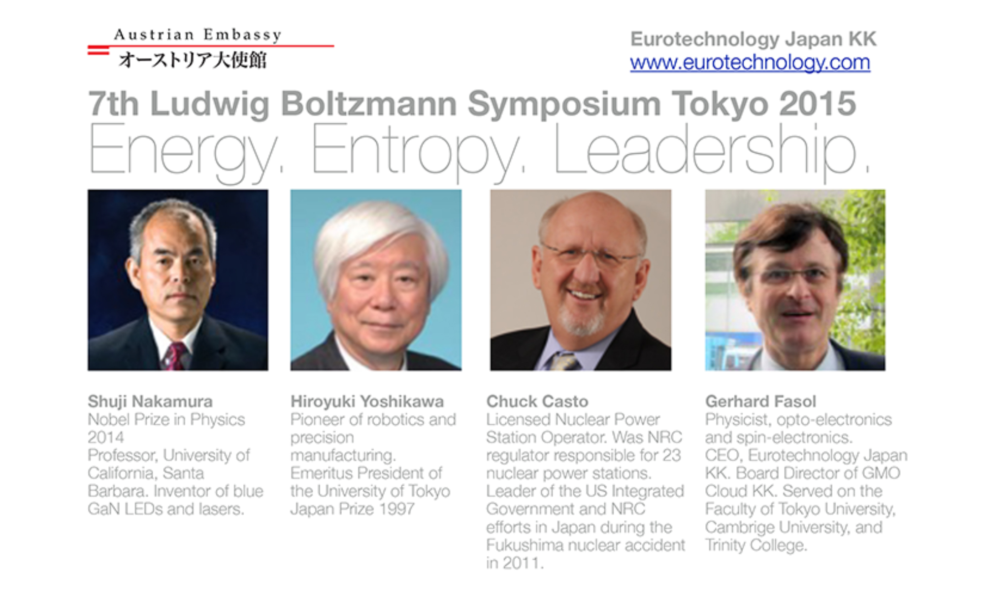 Ludwig Boltzmann Forum 2015